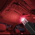 USB Star Projector Light for Cars – 360° Rotating Ambient Roof LED (Black)